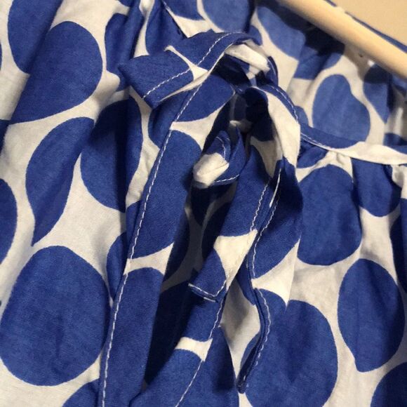 Larsen Gray Blue Polka Dot Blouse - Size Large - Picture 7 of 10